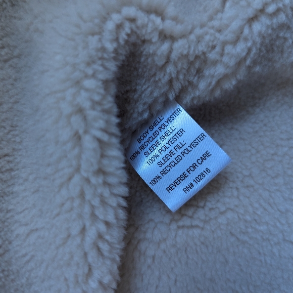 Garnet Hill Black Cream 2-in-1 Sherpa Lined Winter Coat - Picture 8 of 9